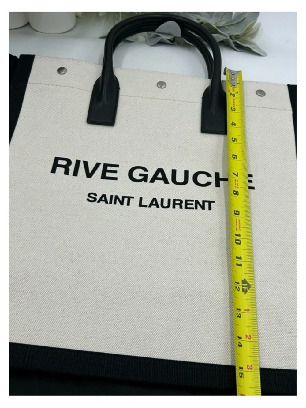Saint Laurent RIVE GAUCHE canvas/leathertote bag made in Italy NWT